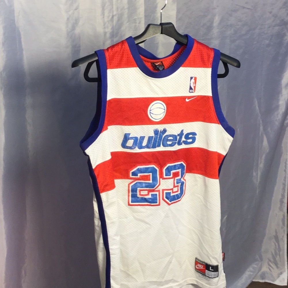 Rare Retro Michael Jordan 23 Bullets Jersey L